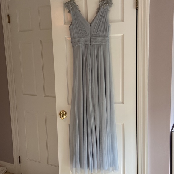 Pale Blue Monsoon Mischa Tulle Maxi Dress - Picture 5 of 13